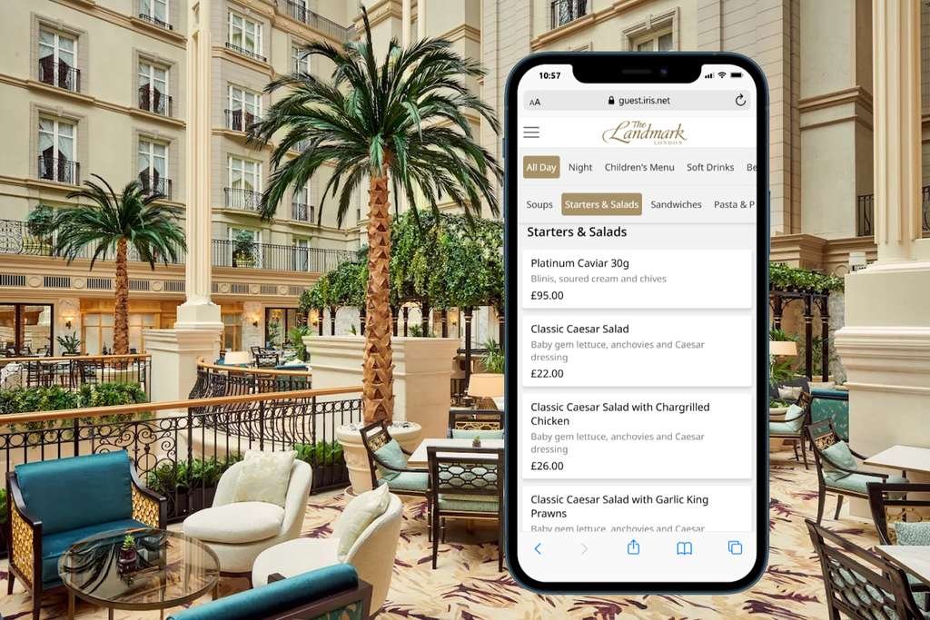 ارتقاء خدمات اتاق با همکاری هتل لندمارک لندن و IRIS
